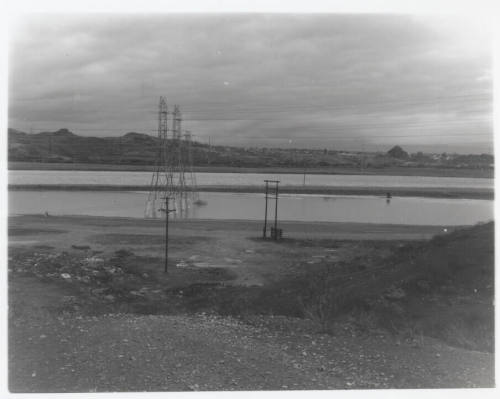 Flooded Salt River and power line towers