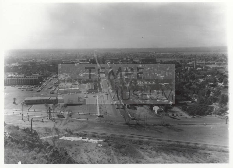 View looking south from Tempe Butte, January 5th, 1962