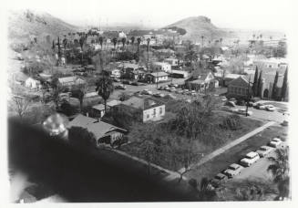 View from the 8th street Baptist church tower towards Sun Devil Stadium