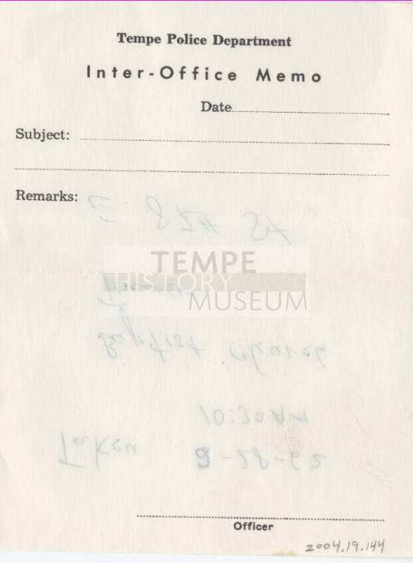 "Taken 2-28-62, 10:30 AM Baptist Church Tower E. 8th St"--slip of paper