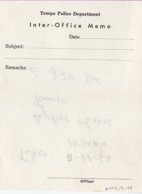 "Taken 2-28-62, 10:30 AM Baptist Church Tower E. 8th St"--slip of paper