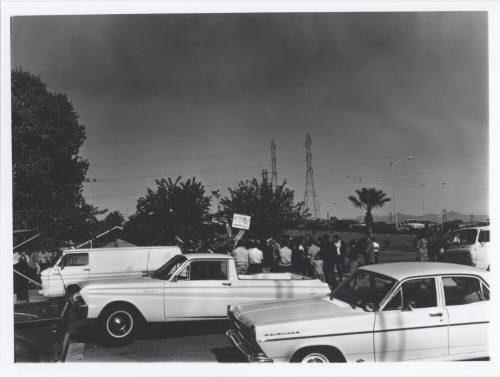 Draft protest march, Tempe Beach Park parking lot