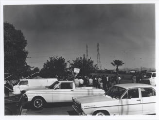Draft protest march, Tempe Beach Park parking lot