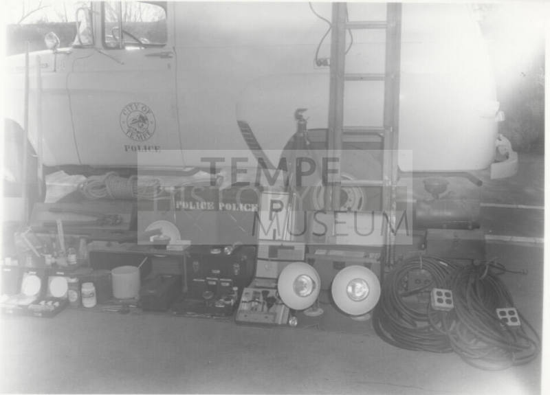 Tempe police vehicle and gear