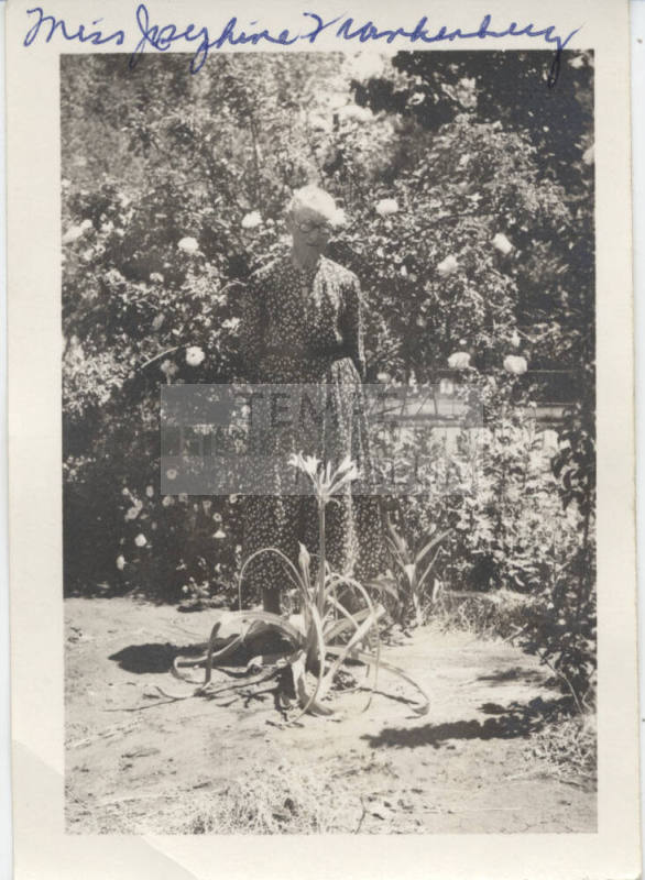 Josephine Frankenberg in Her Yard