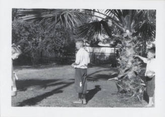 Helen, James and Conway Felton on Egg Hunt