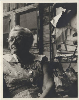Portrait of Estelle C. Hackett on Porch