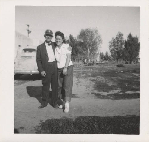 Photograph of Roy Hackett with Friend