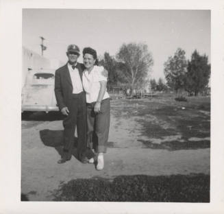 Photograph of Roy Hackett with Friend