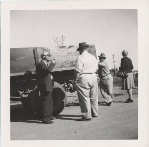 Estelle and Roy Hackett with Two Men