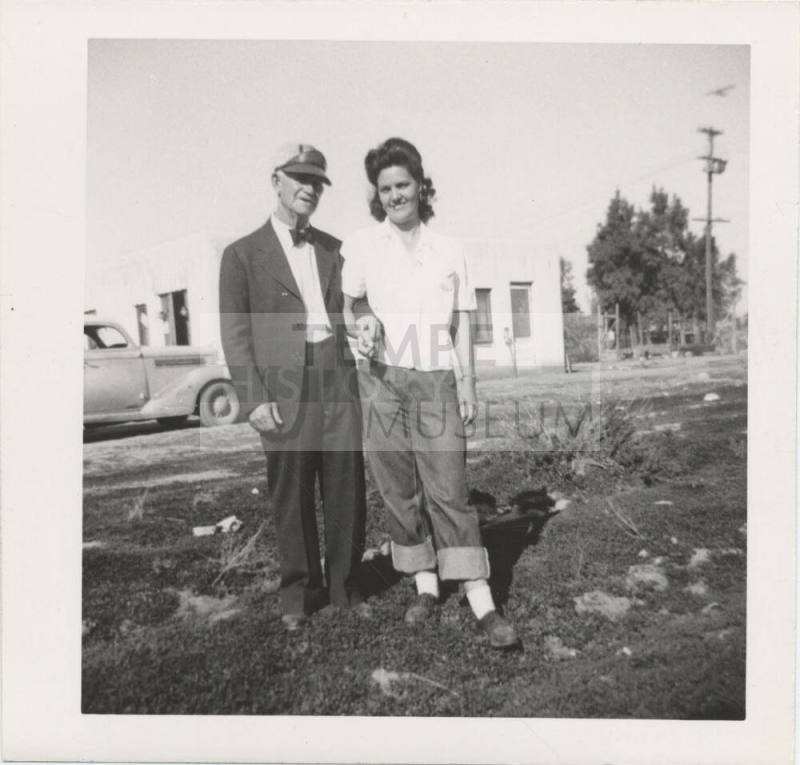 Photograph of Roy Hackett with Friend