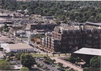 View from Tempe Butte: Looking south to the First Congregational Church.