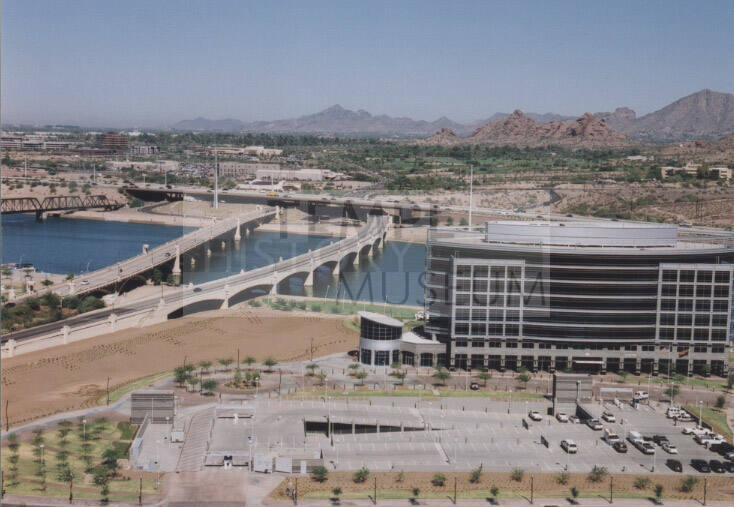 View from Tempe Butte: Hayden Ferry Lakeside and Town Lake