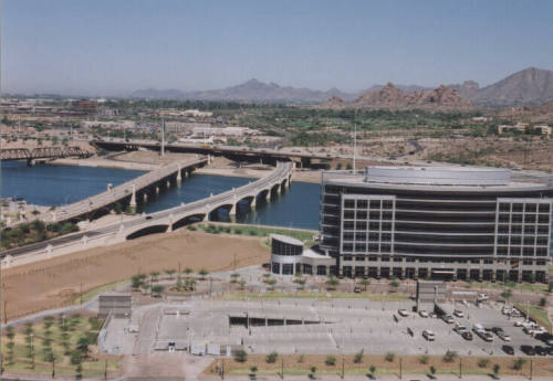 View from Tempe Butte: Hayden Ferry Lakeside and Town Lake