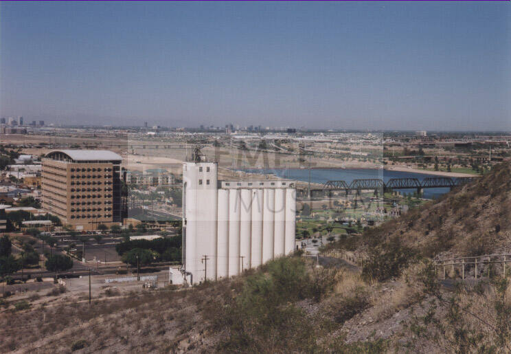 View from Tempe Butte: Hayden Mill and America West Building
