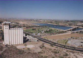 View from Tempe Butte: Hayden Mill, Tempe Beach Park