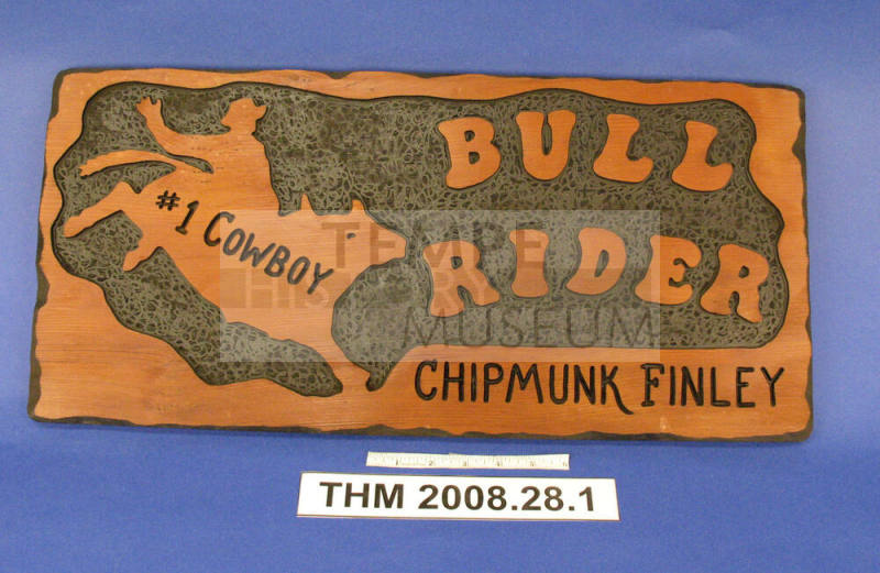 Plaque: Chipmunk Finley Bull Rider #1 Cowboy
