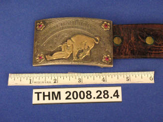 Rodeo Belt with Award Belt-Buckle:  Luther Finley, Boston Garden World Champion Rodeo, 1939