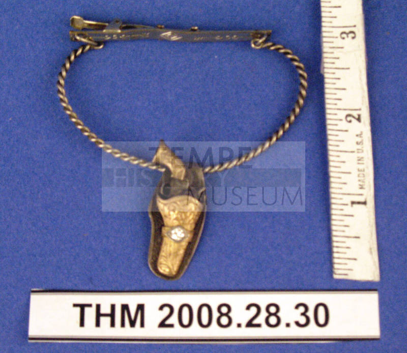 Luther Finley's Pistol in Holster Tie Clip