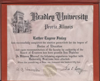 Luther Eugene Finley's Doctor of Education Diploma