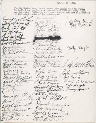 Boston Rodeo 1936 Petition to Raise Fees and Purses