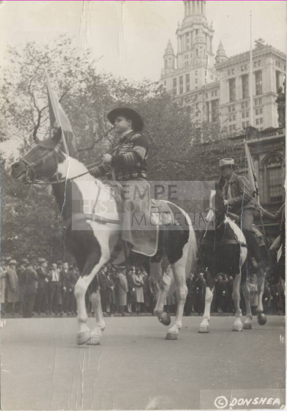 Luther Finley on a Pinto in a Parade