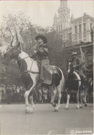 Luther Finley on a Pinto in a Parade