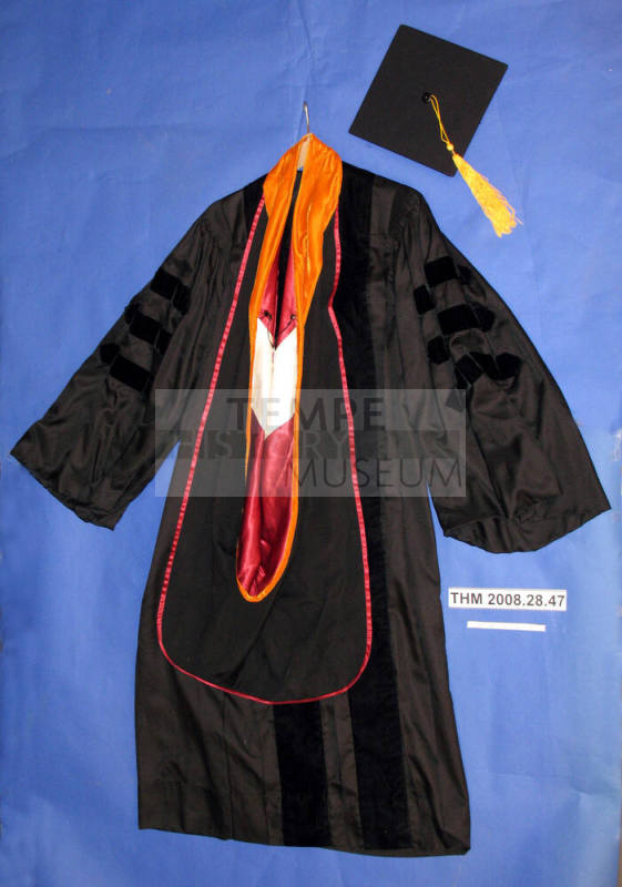 Luther E. Finley's Academic Doctoral Cap and Gown