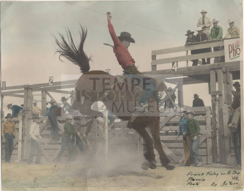 Frank Finley on Hi Skip '42' at Phoenix Rodeo