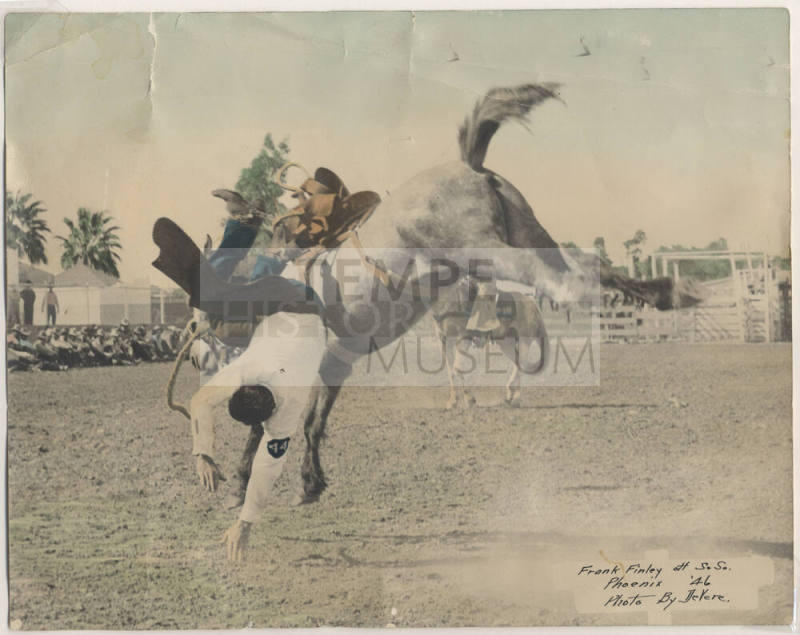 Photo Print of Frank Finley Falling off S. S. at the Phoenix Rodeo '46