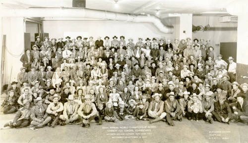 22nd Annual World Championship Rodeo Contestants, NYC, 1947