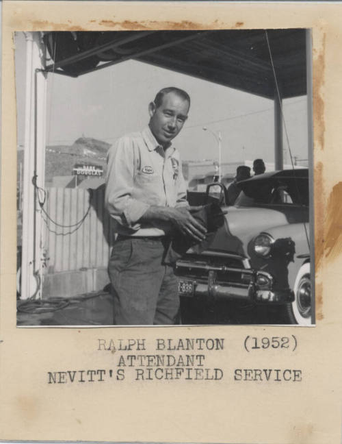Ralph Blanton -Attendant-Nevitt's Richfield Service
