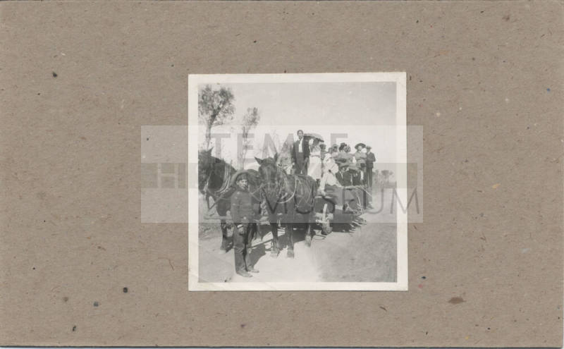 Young Adults on Hay Wagon