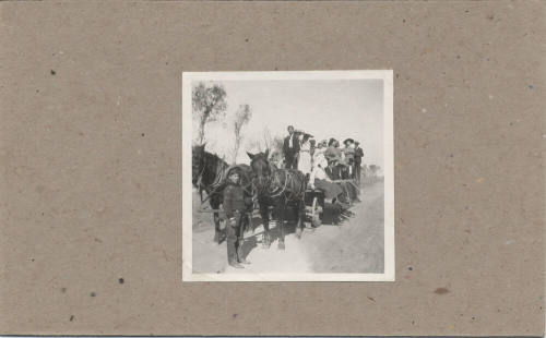 Young Adults on Hay Wagon