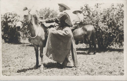 Estelle Craig Mounting a Horse