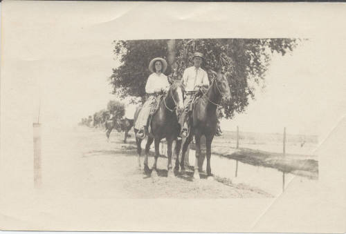 A.P. Ball and Friend on Horseback