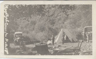 Mazatzal Camp with Tent and Automobiles