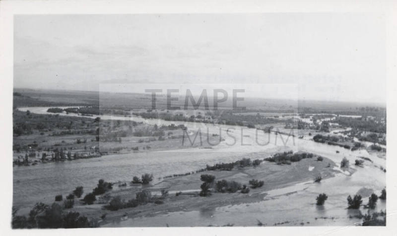 View of Salt River East of Tempe Butte