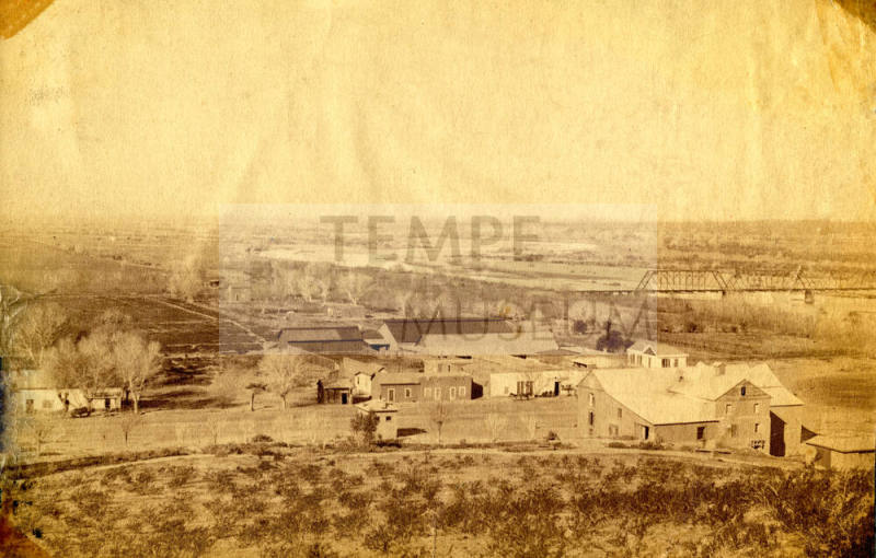 Aerial View of Mill Avenue, looking west from Tempe Butte