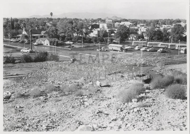 View of Water Main Break from the Butte