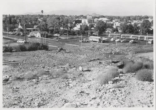 View of Water Main Break from the Butte