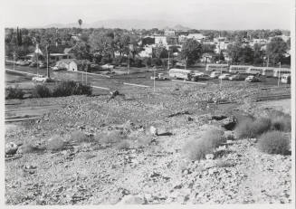 View of Water Main Break from the Butte