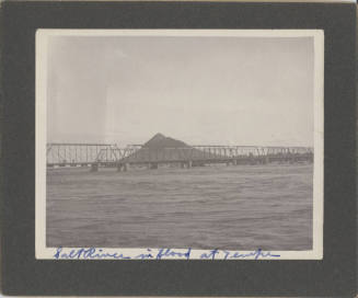 Maricopa to Phoenix Railroad Bridge During Salt River Flood