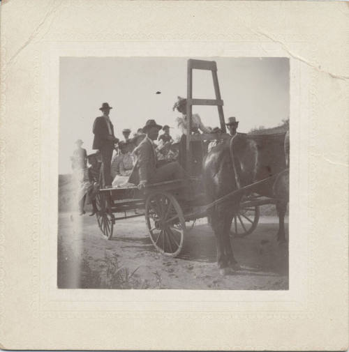Bob Finch with Group on Hayride