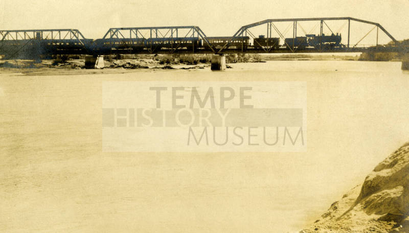 Train on Southern Pacific Railroad Bridge at Yuma