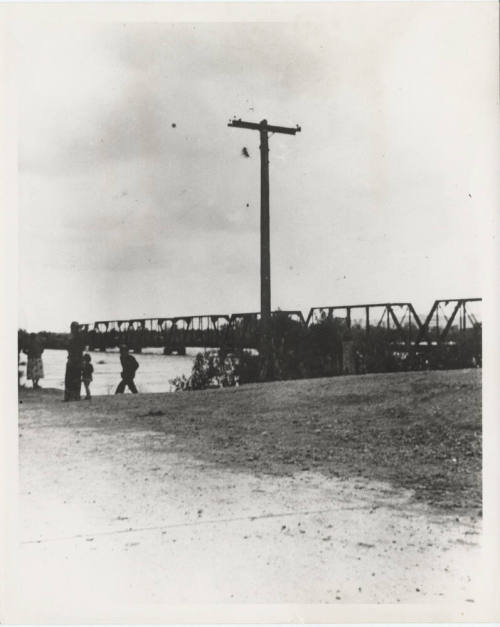 Southern Pacific Railroad Bridge During Flood