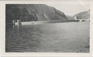 Top of Roosevelt Dam-West from Reservoir