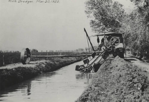 Dredger at Work on Canal
