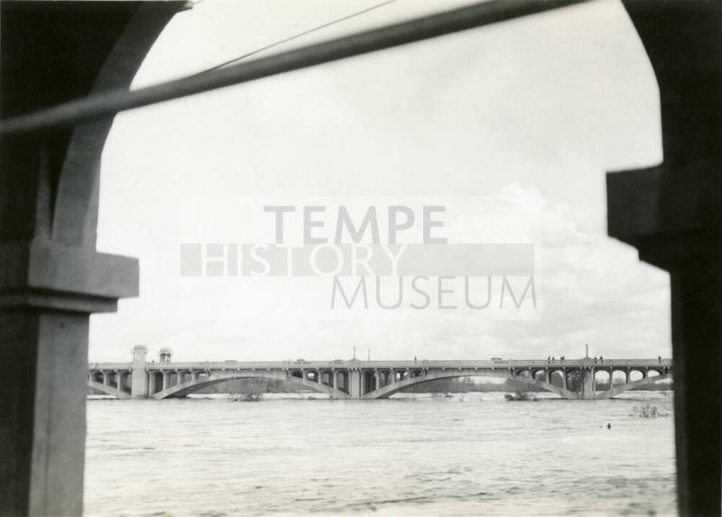 Mill Avenue Bridge During Flood