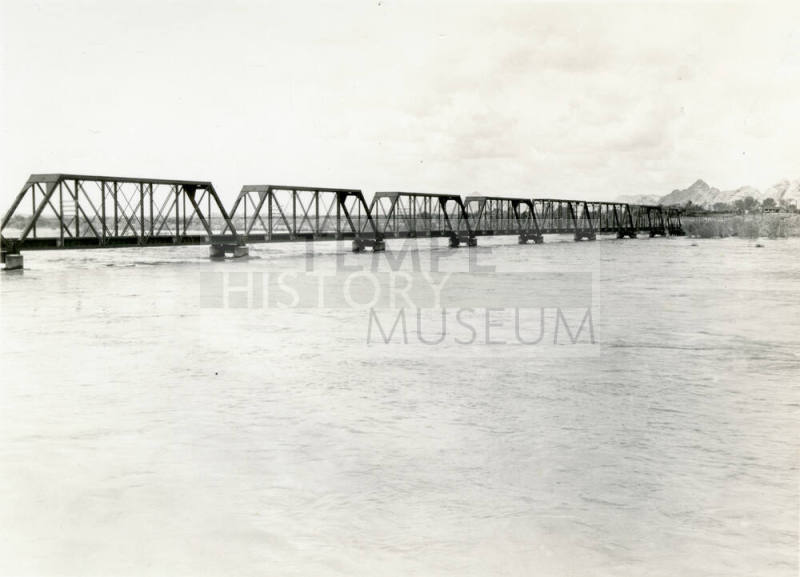 Southern Pacific Railroad Bridge During Flood